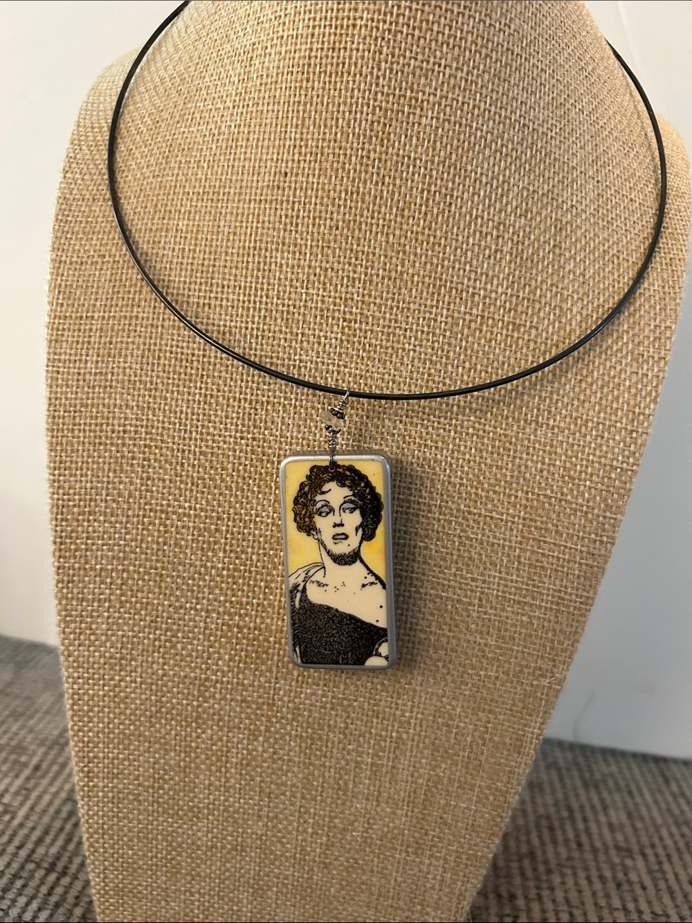 Domino choker necklace NEW Tim curry Rocky horror picture show art, pips on back